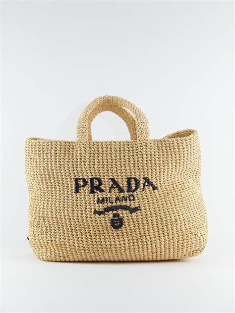 prada milano raffia tote bag|prada large raffia tote.